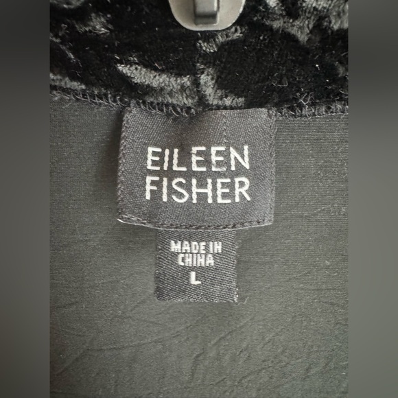 Eileen Fisher Classic Black Velvet Duster - Picture 5 of 6